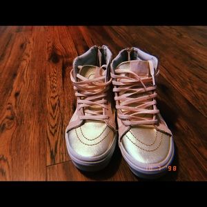 Brand new pink and gold vans